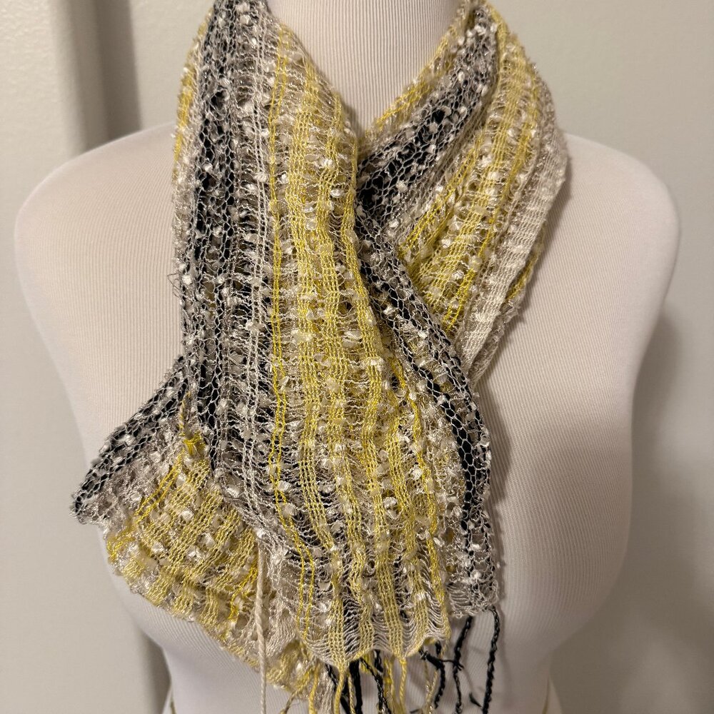 Yellow, White & Black Scarf
